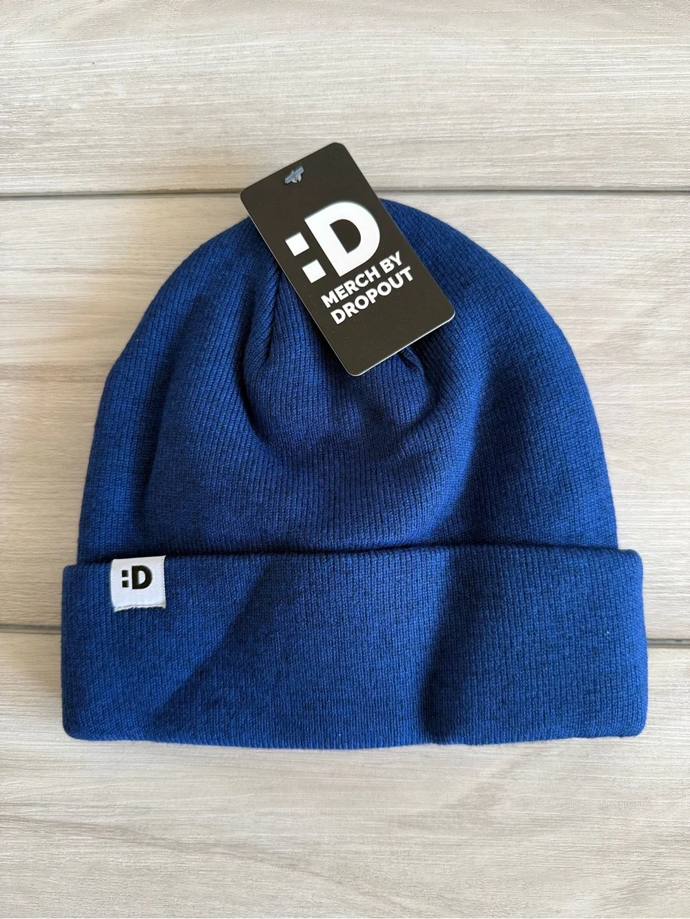 Dropout Dimension 20 Logo Beanie Blue OS NWT IN PACKAGE